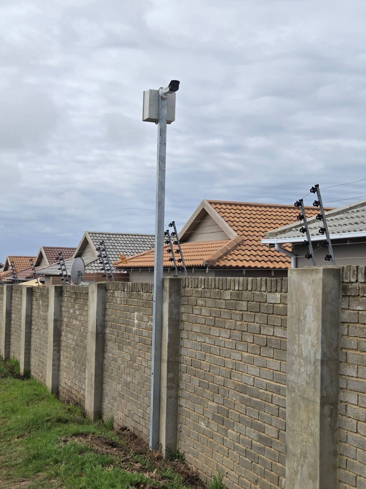 CCTV camera on pole residential estate